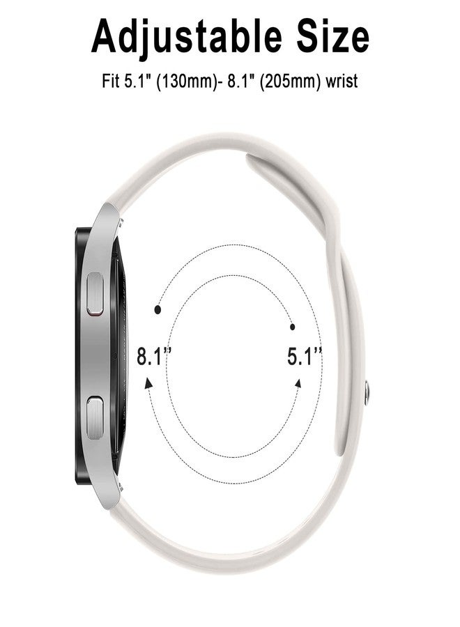 Vanjua Silicone Bands for Amazfit GTR mini Band, Amazfit GTS 4 / GTS 4 Mini / GTS 3 / GTS 2 / GTS 2e / GTS 2 mini / GTS, 20mm Quick Release Soft Sport Replacement Watch Strap for Amazfit Bip 3 / Bip 3 Pro / Bip U Pro / Bip / Bip Lite / Bip S / Bip S lite / Bip U Smart Watch Women Men (Starlight) - Image 4